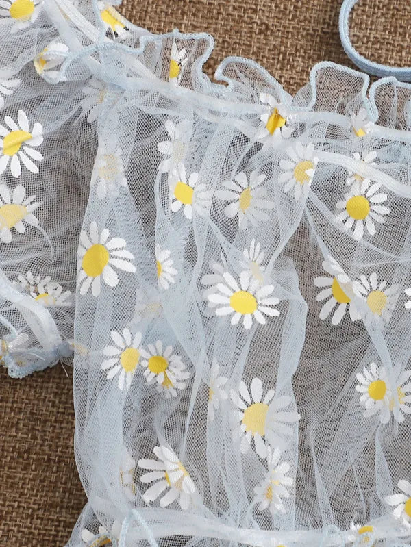 Off-Shoulder Lace-Up Bikini Set