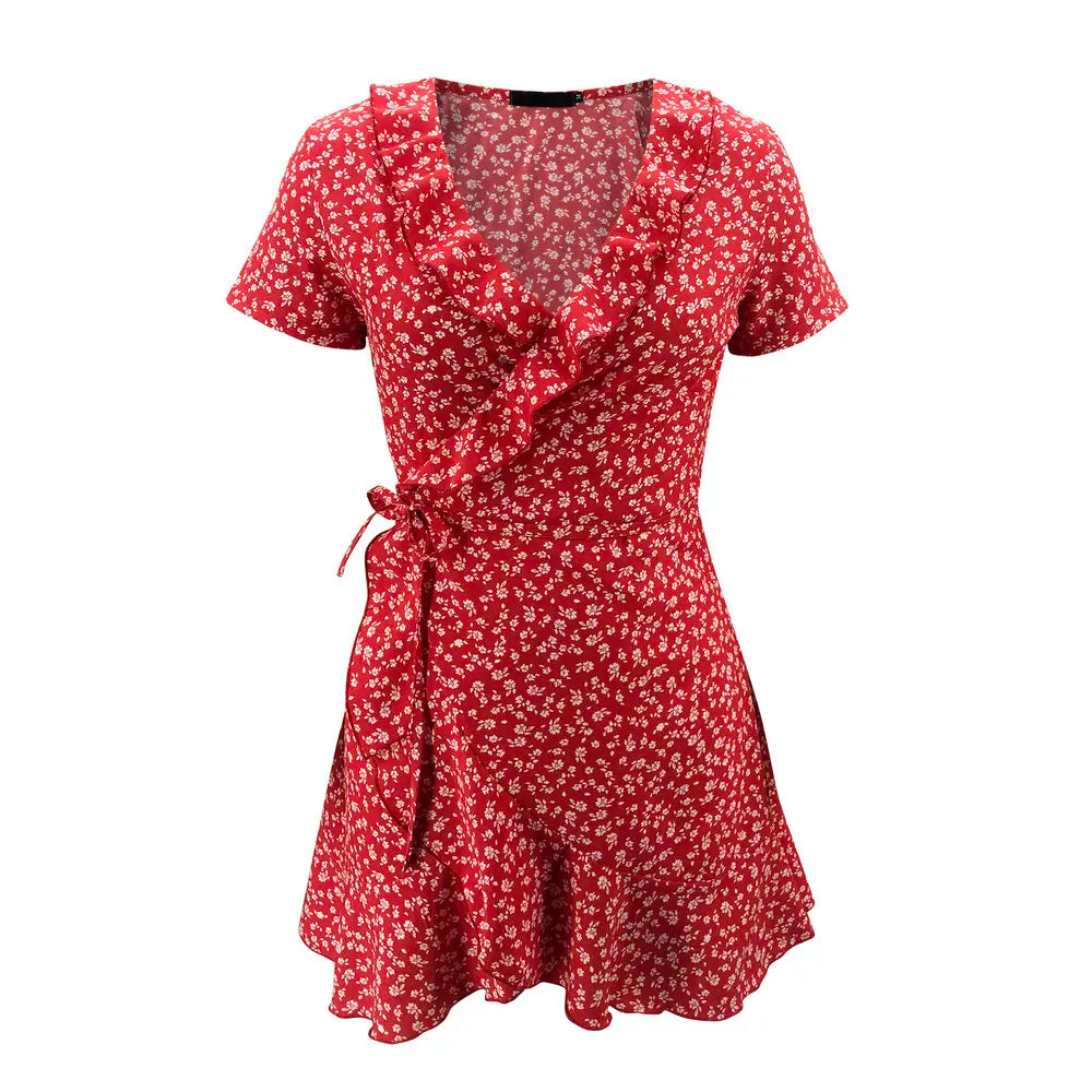 Floral Ruffle A-Line Mini Dress