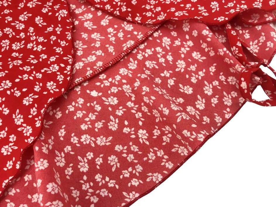 Floral Ruffle A-Line Mini Dress