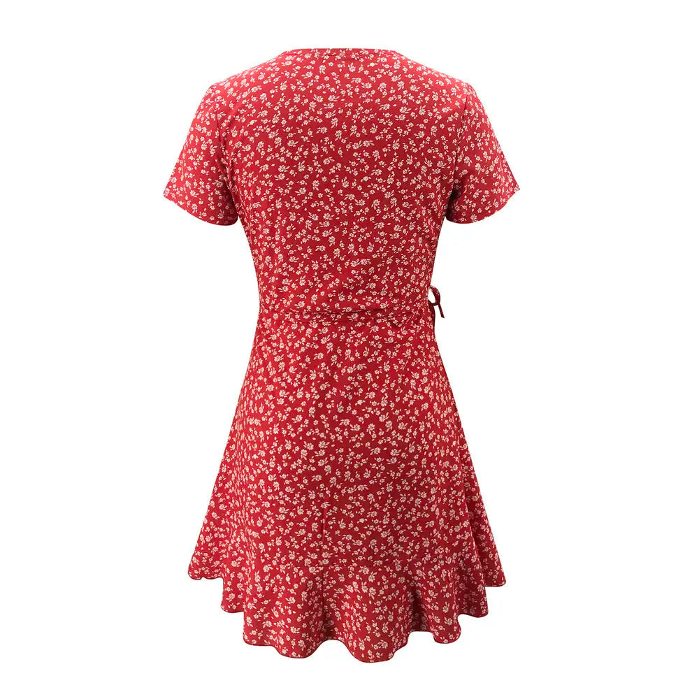 Floral Ruffle A-Line Mini Dress