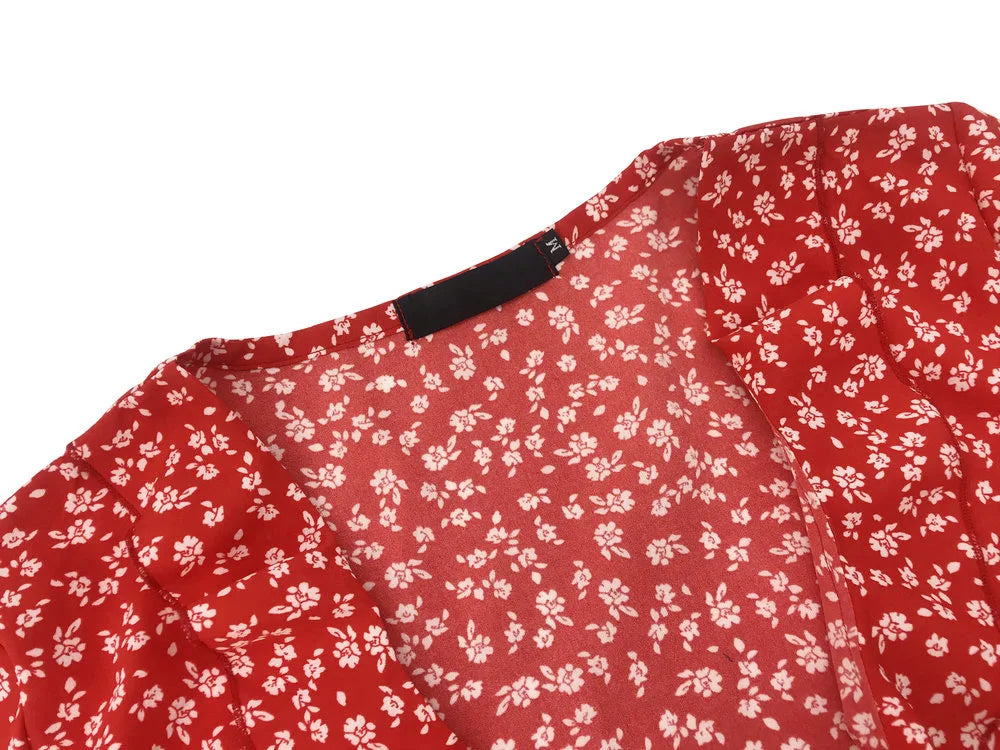 Floral Ruffle A-Line Mini Dress