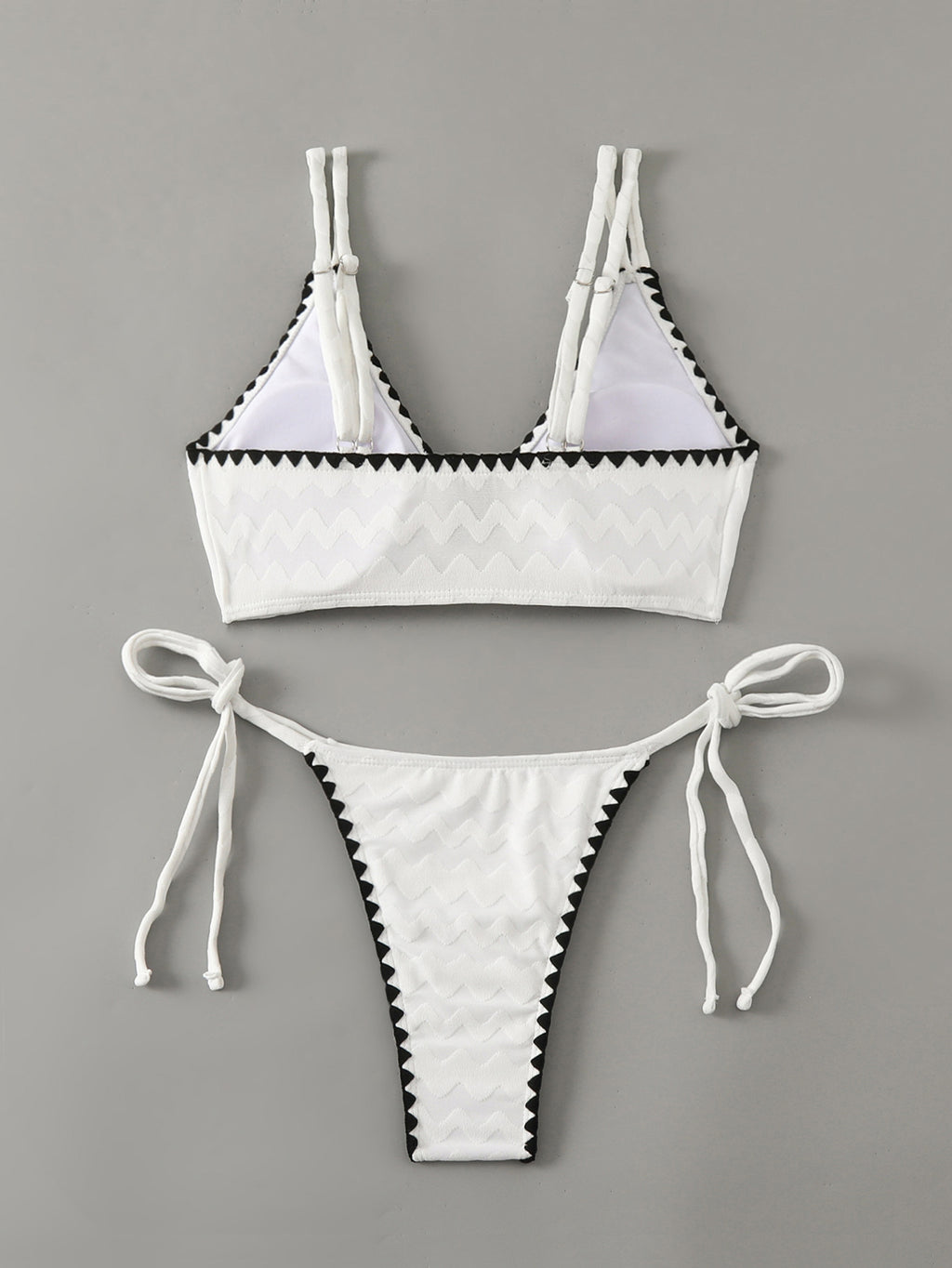 White Strapless Bikini Set