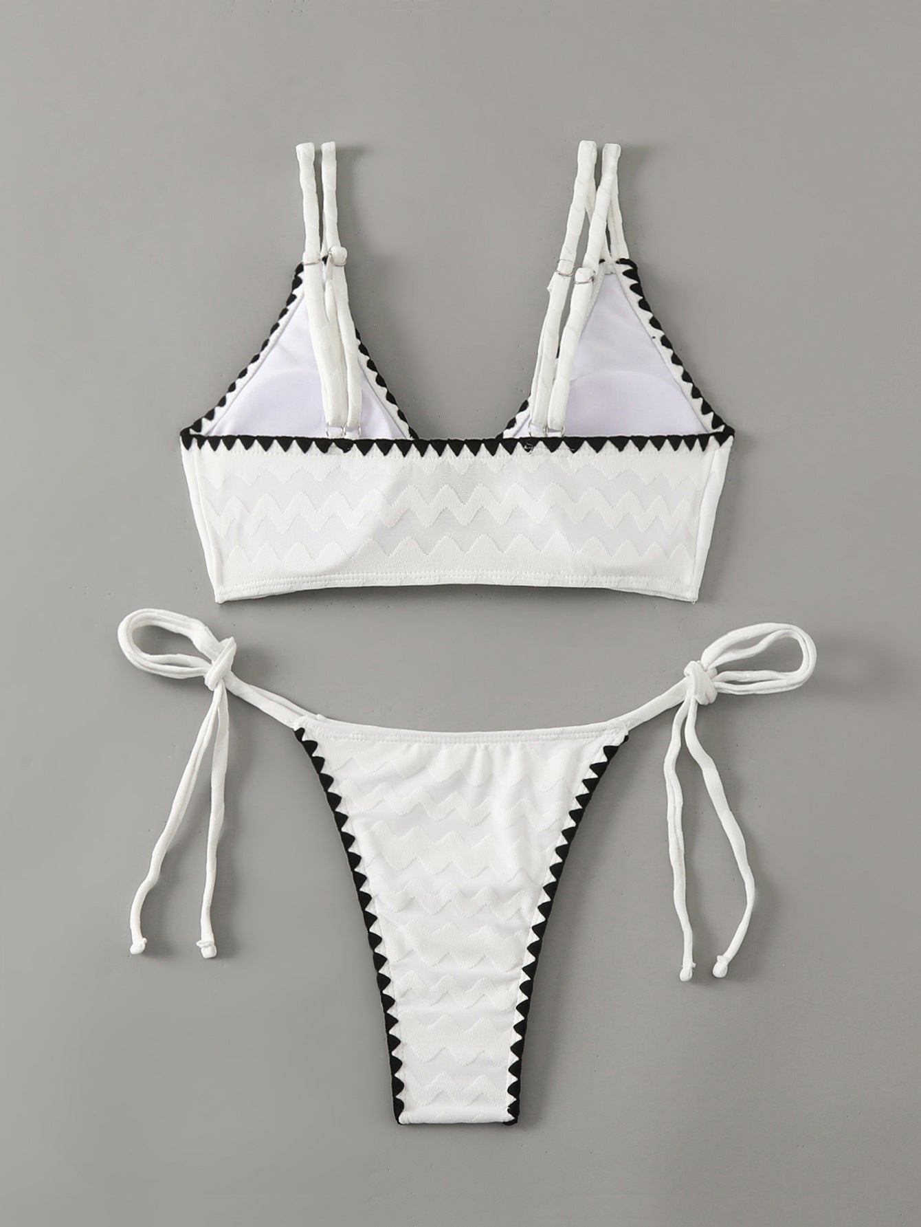 White Strapless Bikini Set