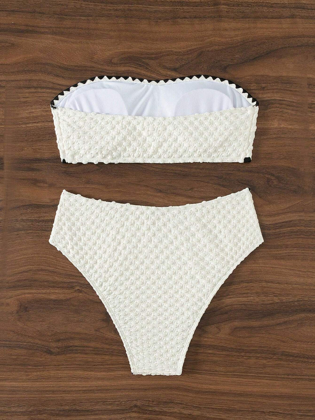 White Strapless Bikini Set