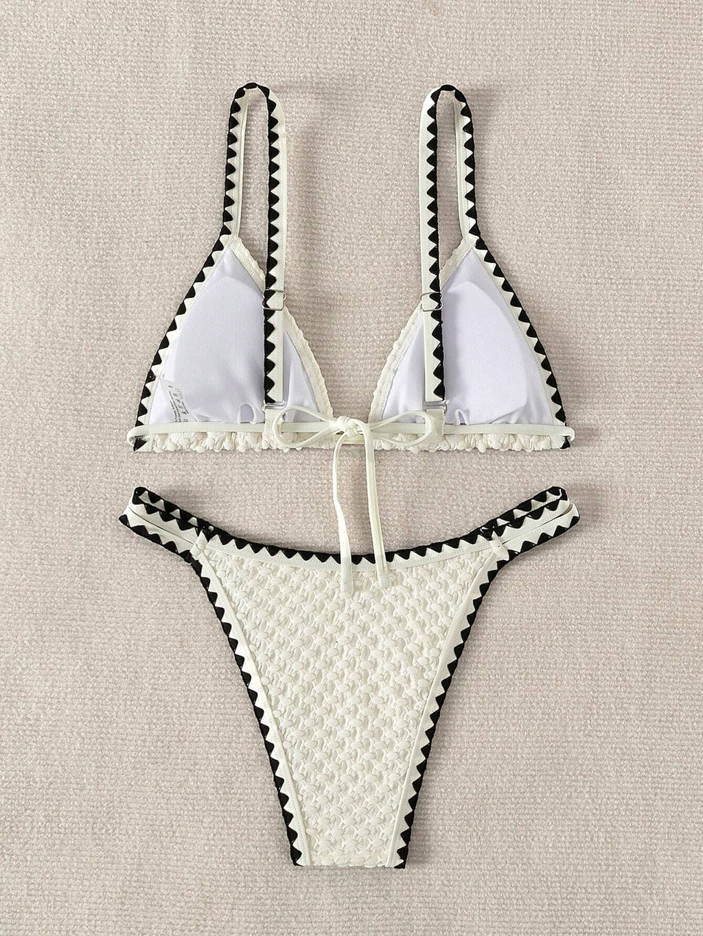 White Strapless Bikini Set