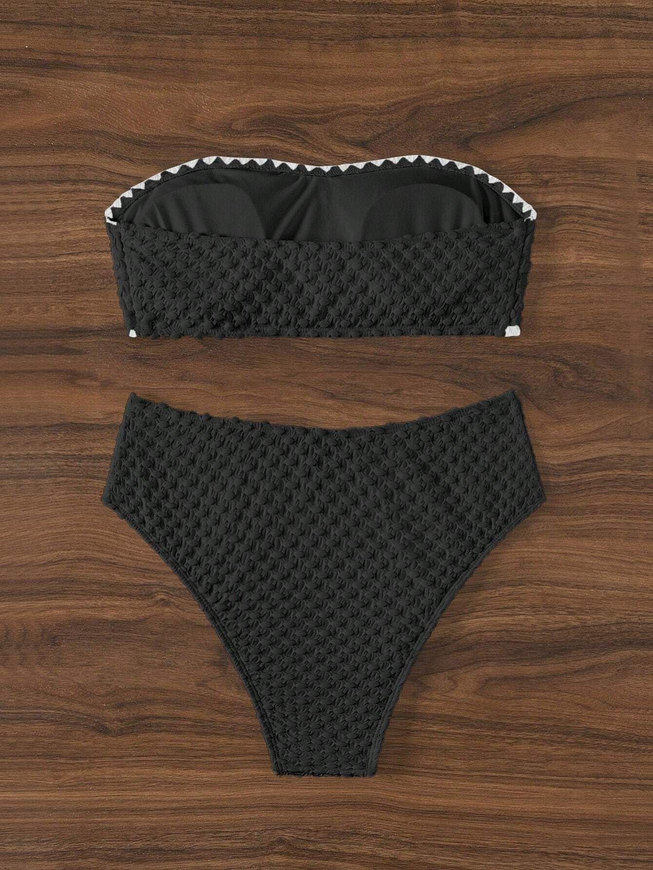 White Strapless Bikini Set