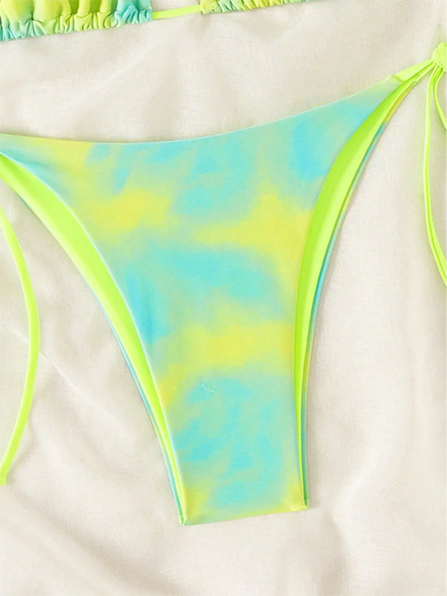 Tie-Dye Micro String Bikini