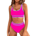 Sporty Color-Block Bikini Set