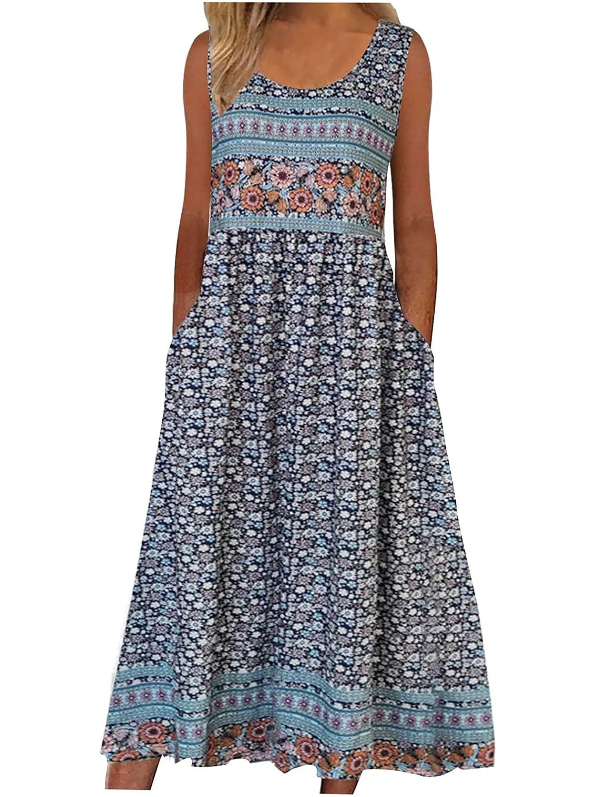 Boho Floral MIDI Sundress