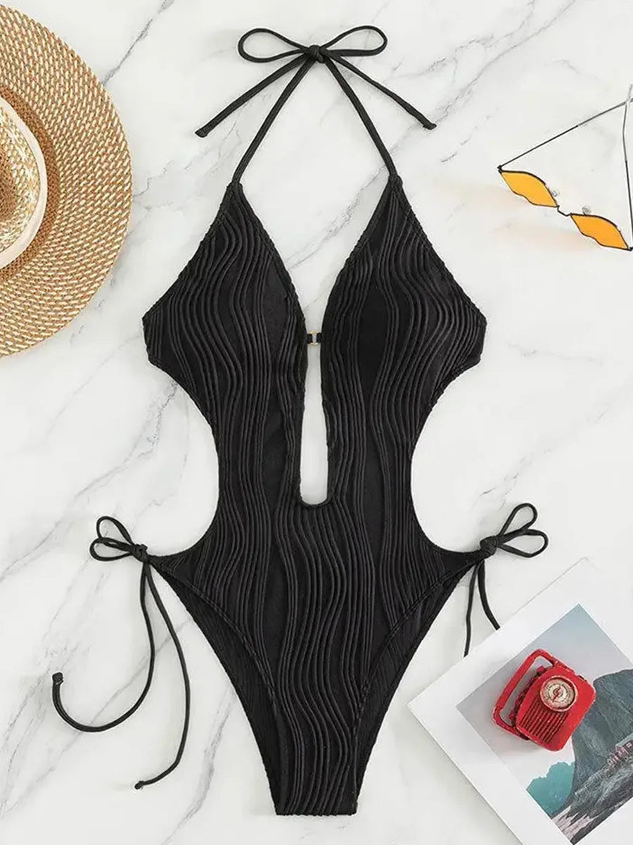 Halter V-Neck Monokini