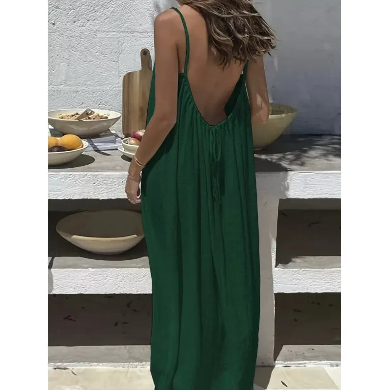 Strapless Boho Maxi Dress