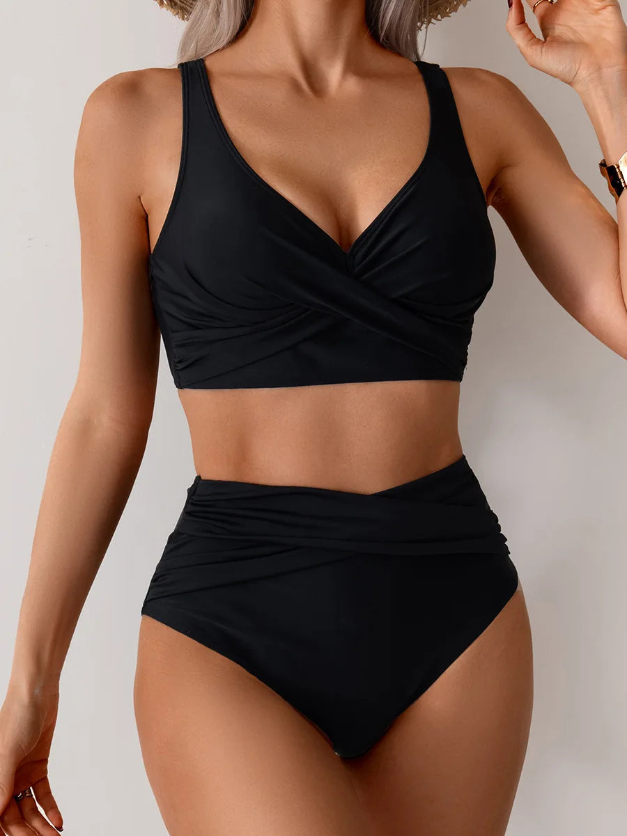 High-Waist Push-Up Bikini Set