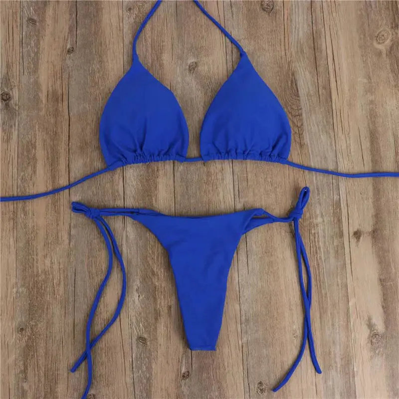 Padded Push-Up Thong Bikini Set