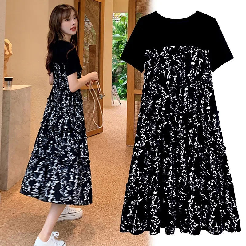 Korean Floral Boho Dress