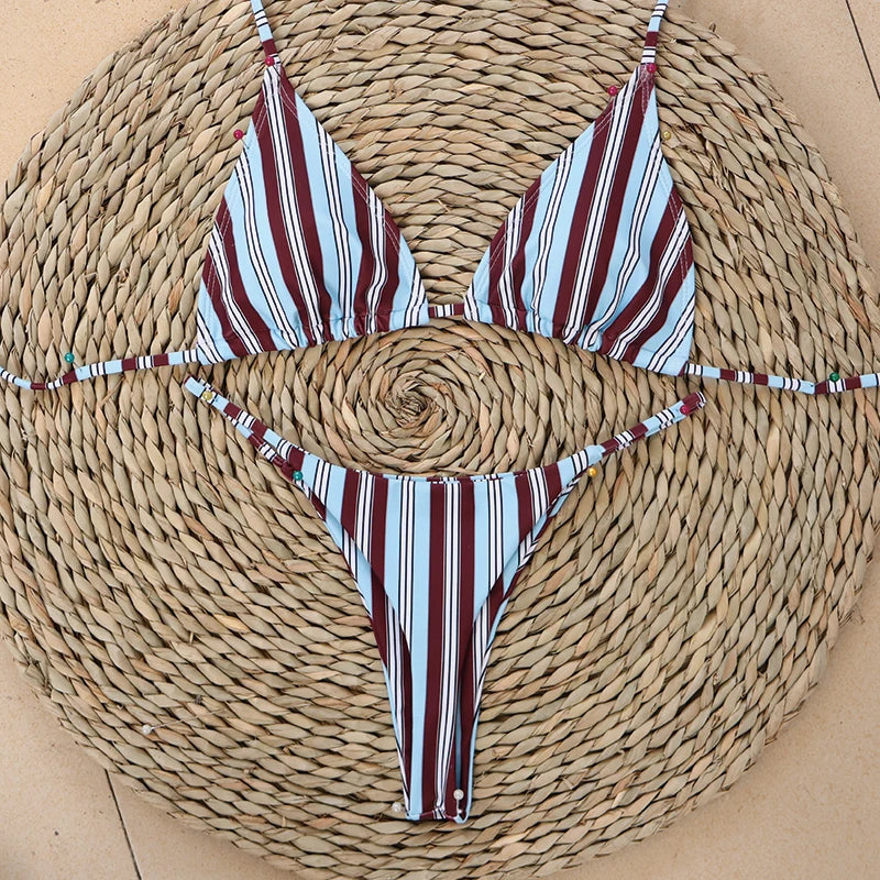 Stripe Micro Brazilian Bikini