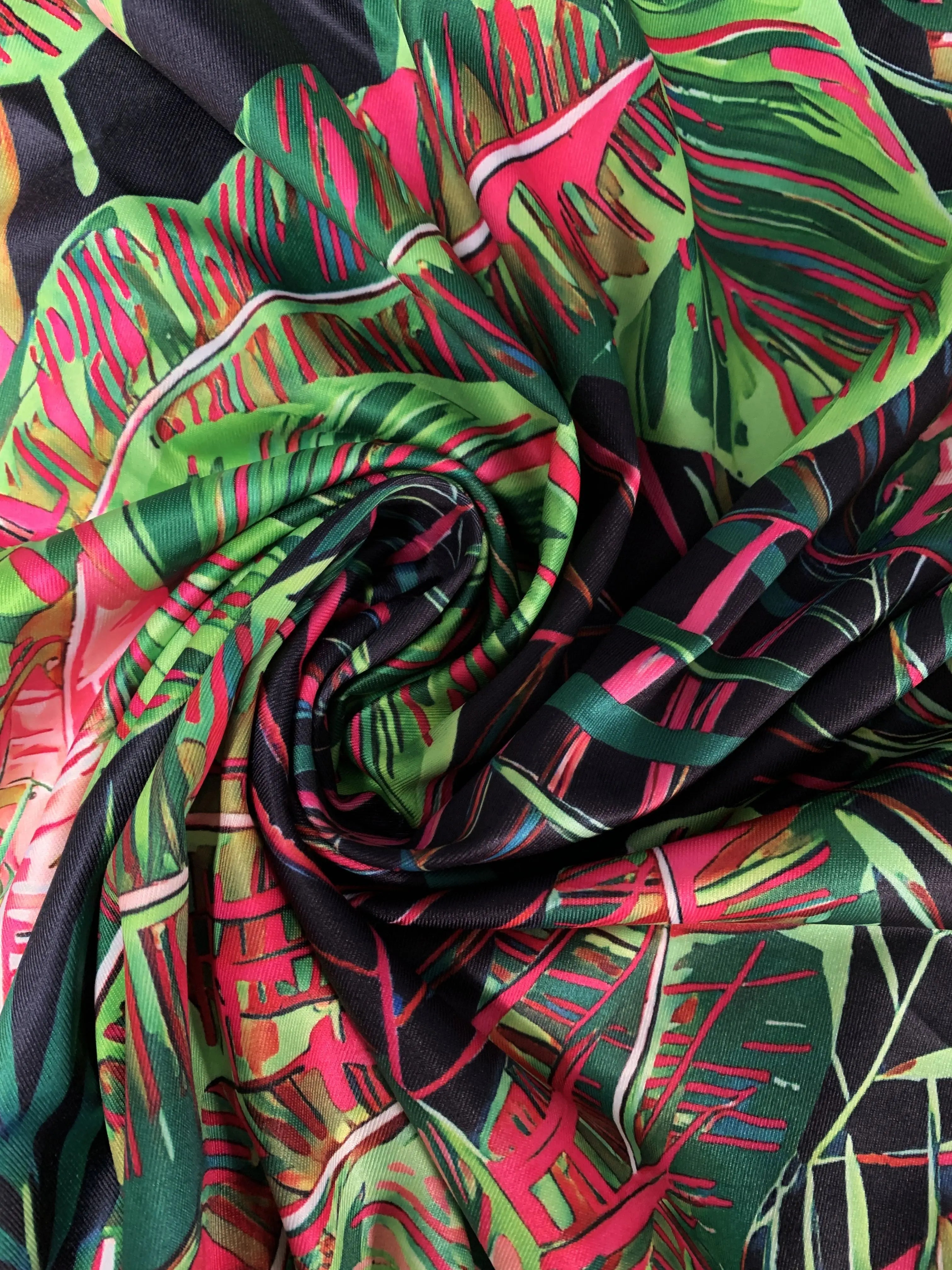 Tropical Print Spaghetti-Strap Mini Dress