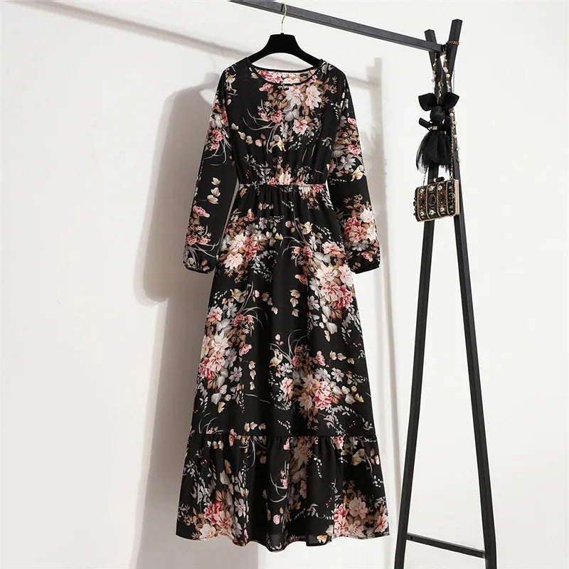 Bohemian Chiffon Maxi Dress