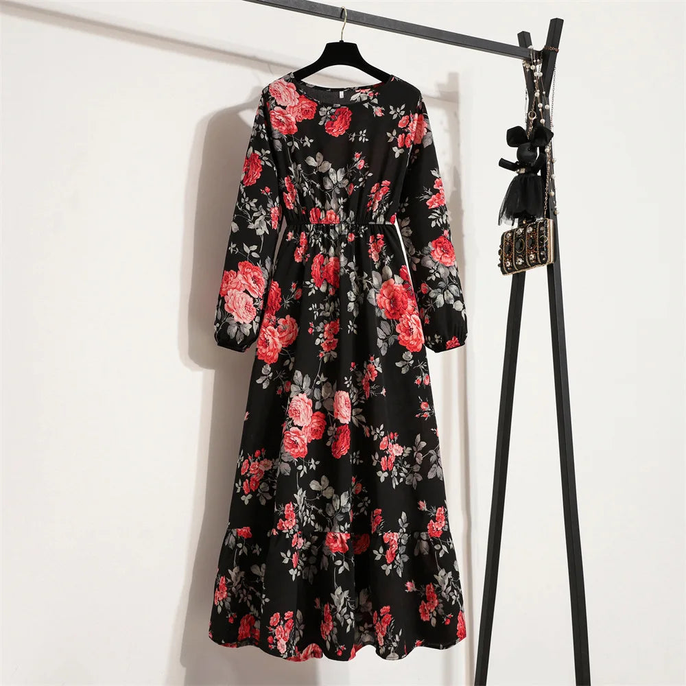 Bohemian Chiffon Maxi Dress