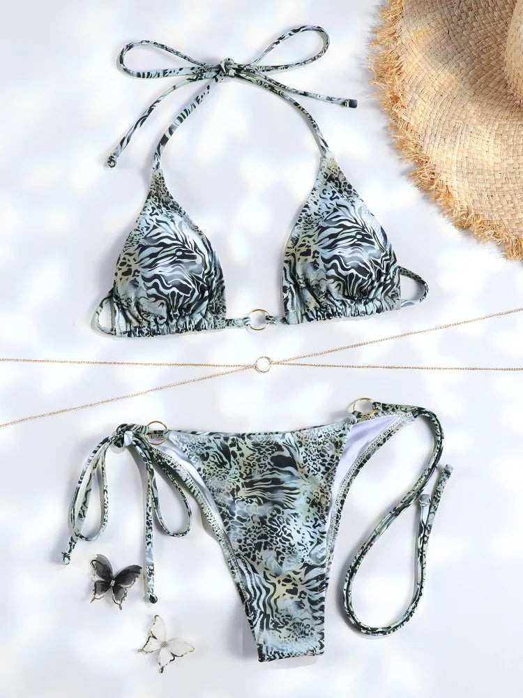 Chain Triangle Micro Bikini