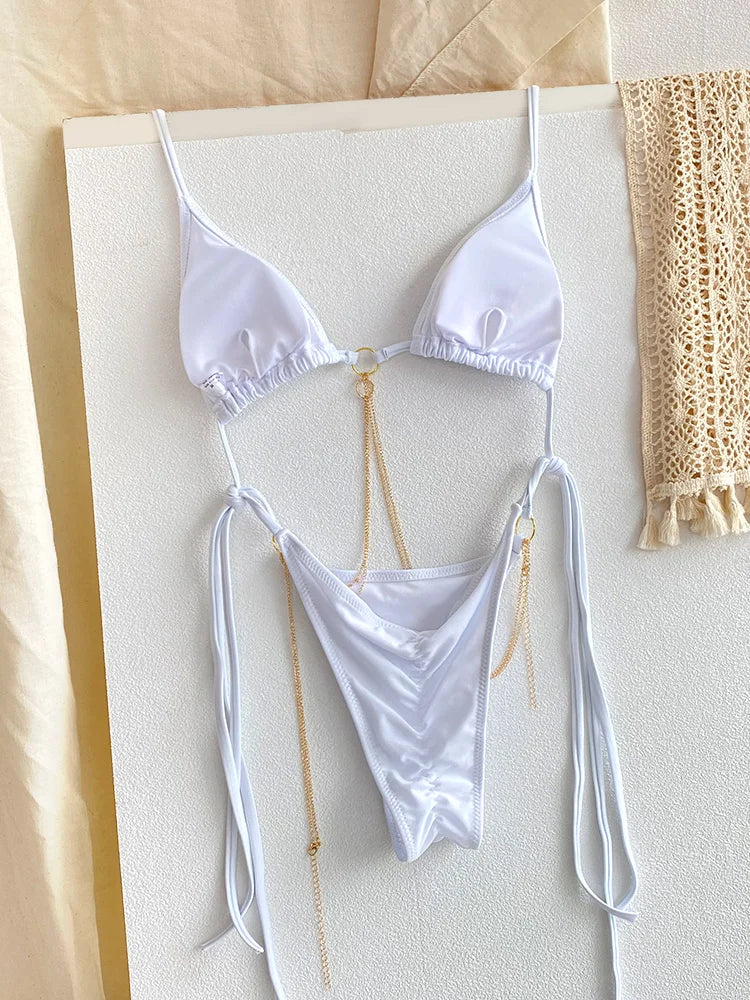 Chain Triangle Micro Bikini