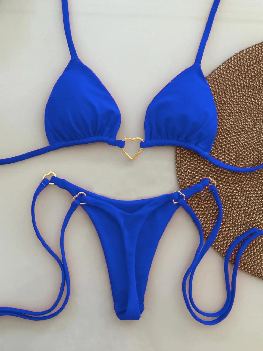 White Lace-Up Bikini Set