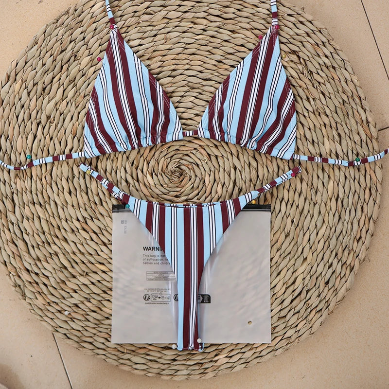Stripe Micro Brazilian Bikini