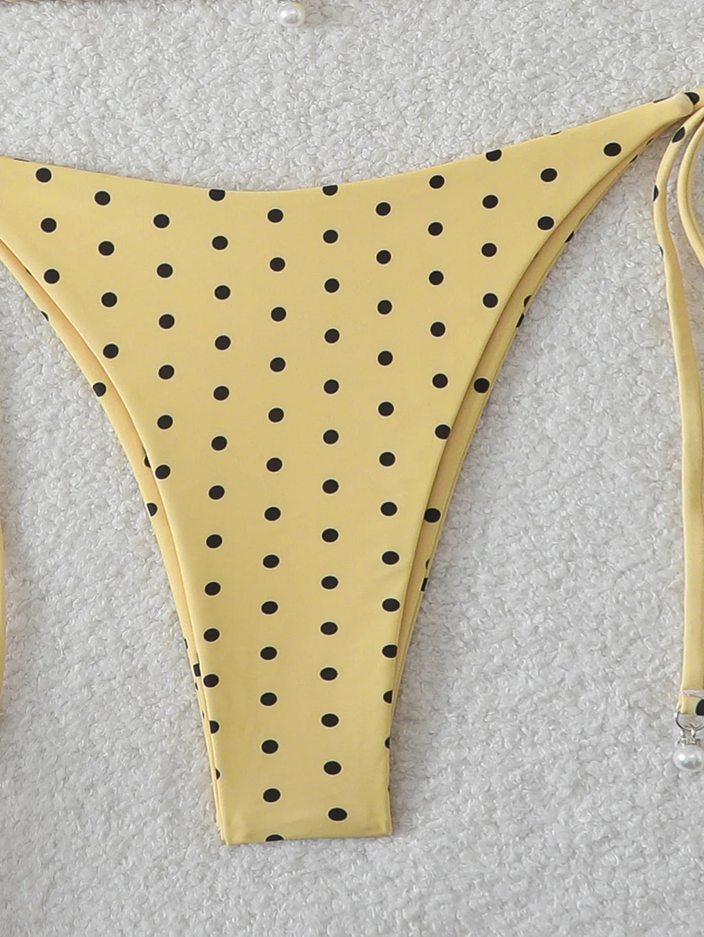 Polka Dot Lace-Up Bikini Set