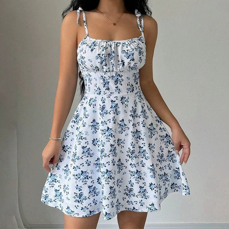 Floral Spaghetti Sundress