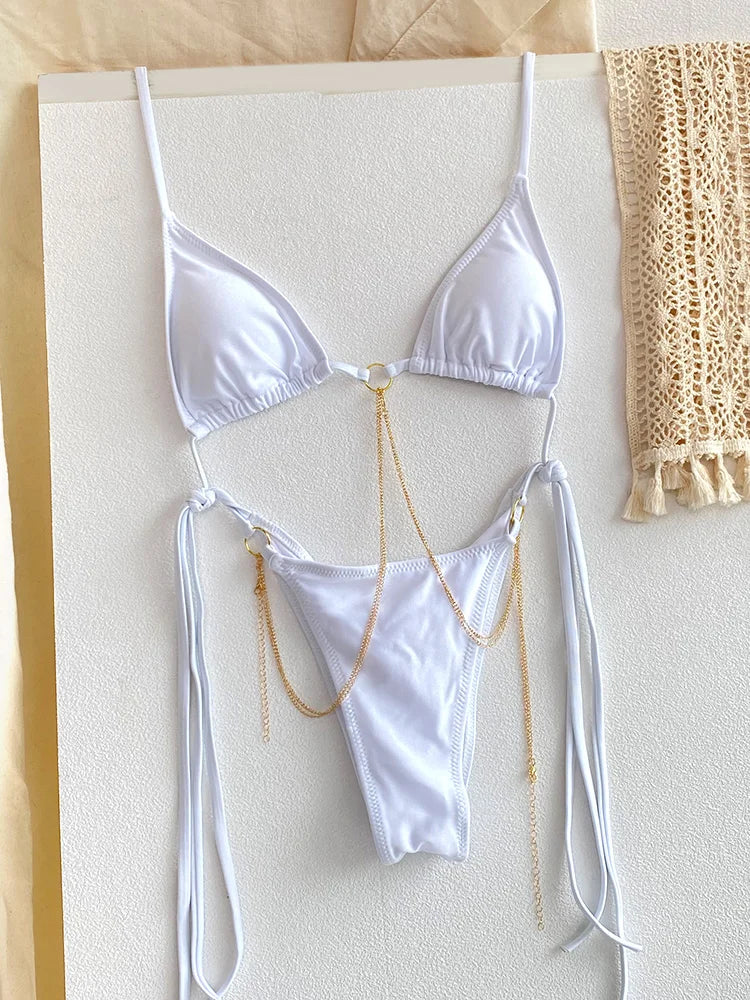Chain Triangle Micro Bikini