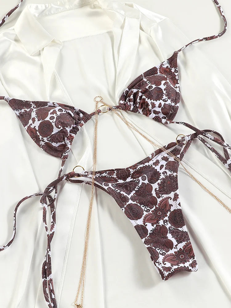 Chain Triangle Micro Bikini