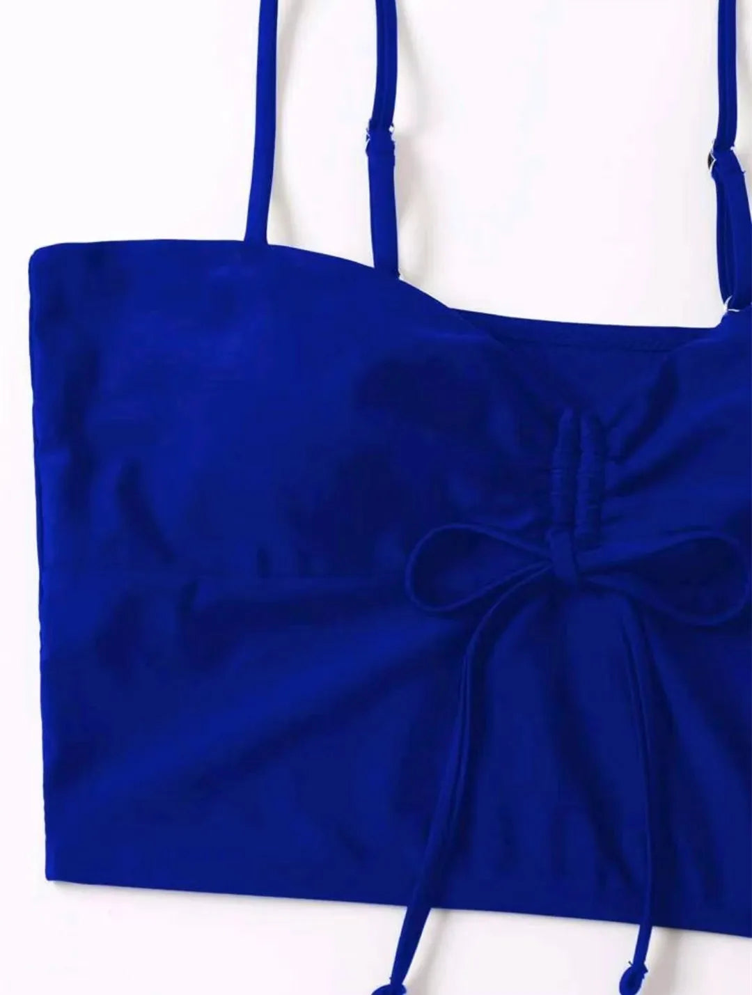 Drawstring High-Waist Bikini Set