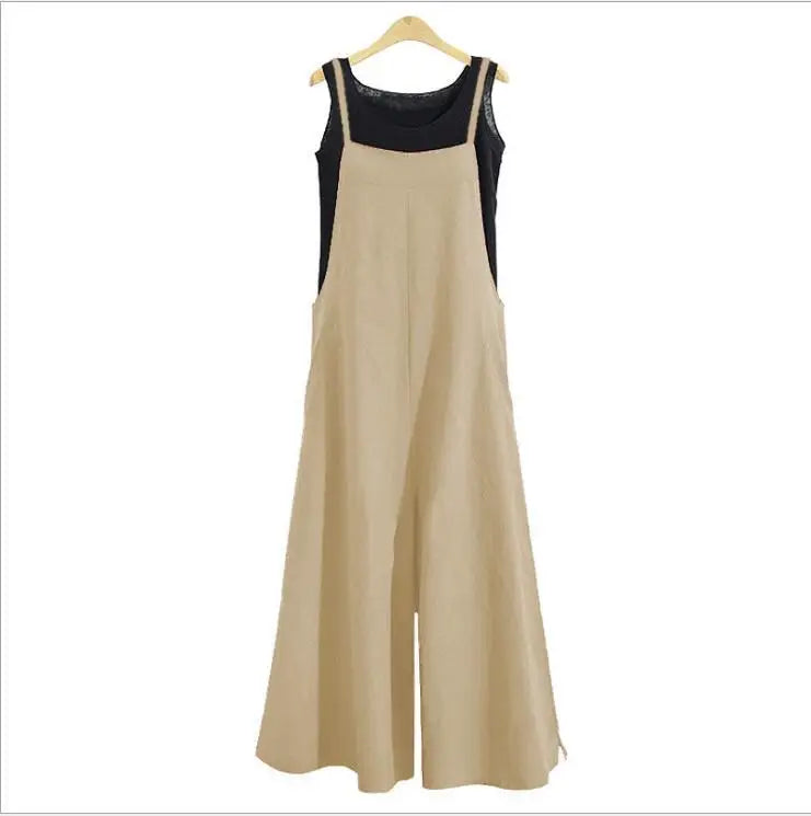 Wide-Leg Bib Overall Jumpsuit