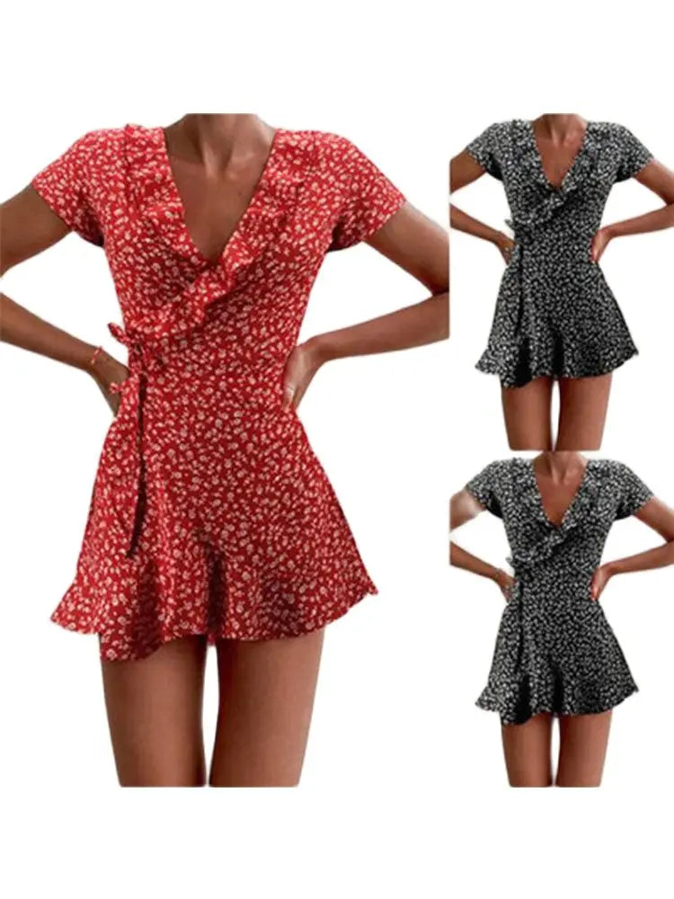 Floral Ruffle A-Line Mini Dress