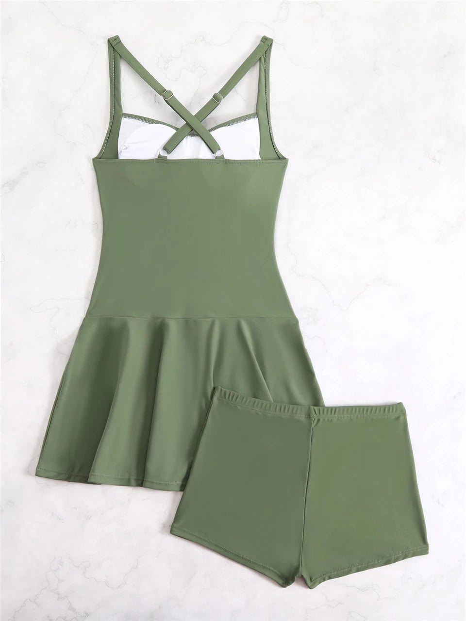 Ruched Tankini Swim Set