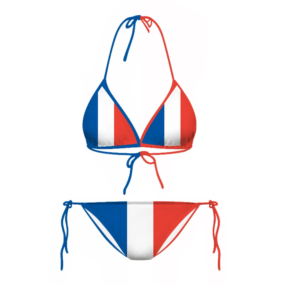 France Flag Bikini Set