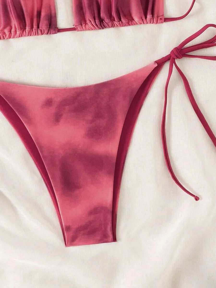 Tie-Dye Micro String Bikini
