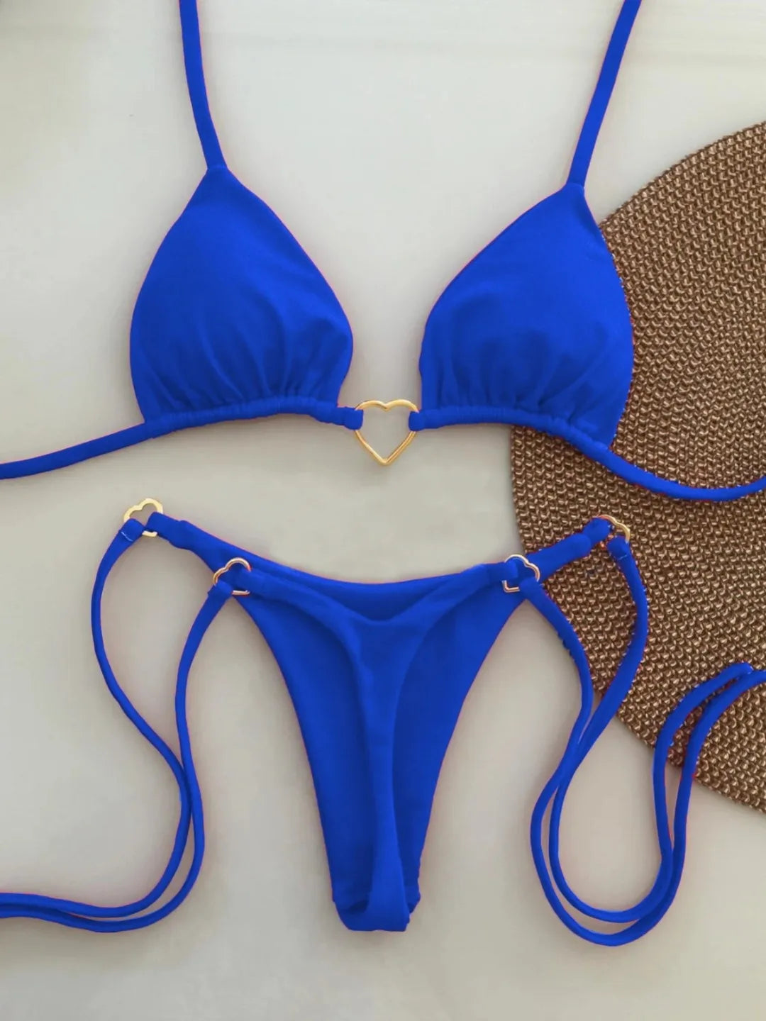 White Lace-Up Bikini Set