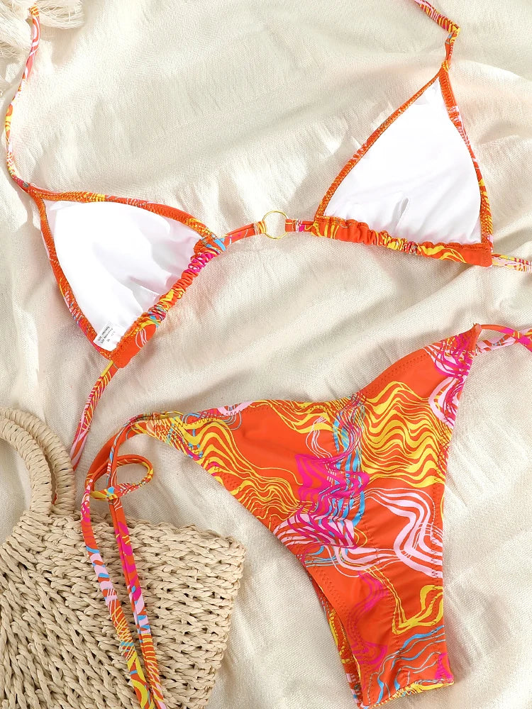Chain Triangle Micro Bikini