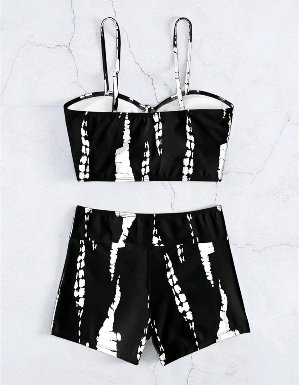 Drawstring High-Waist Bikini Set