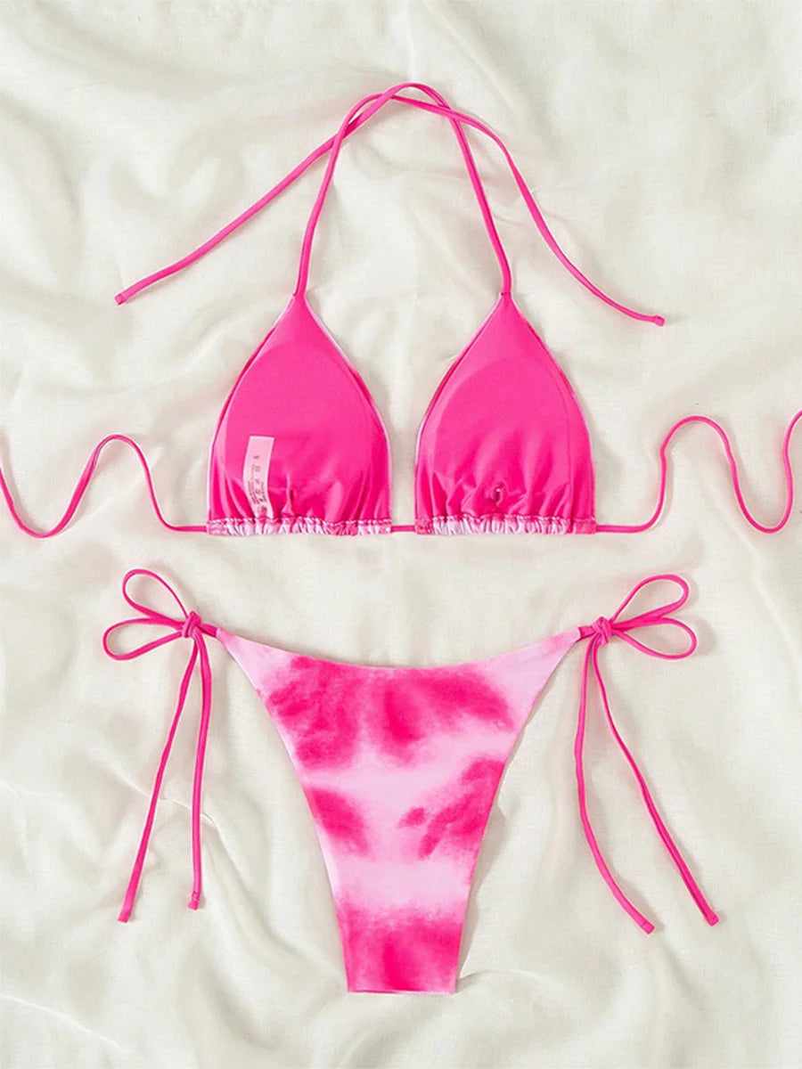 Tie-Dye Micro String Bikini