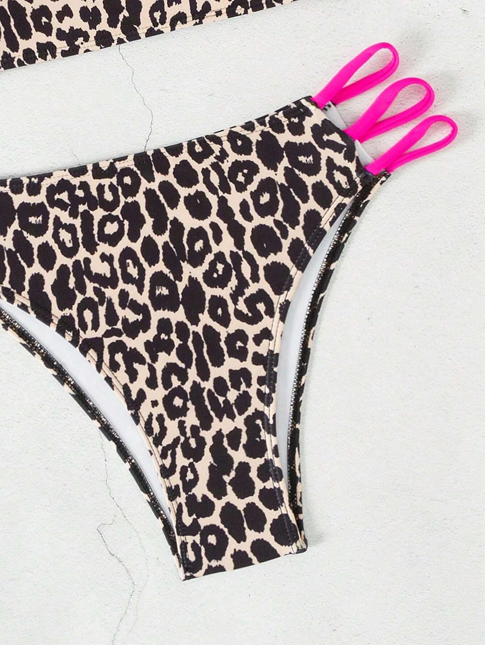 Leopard High-Waist Micro Bikini