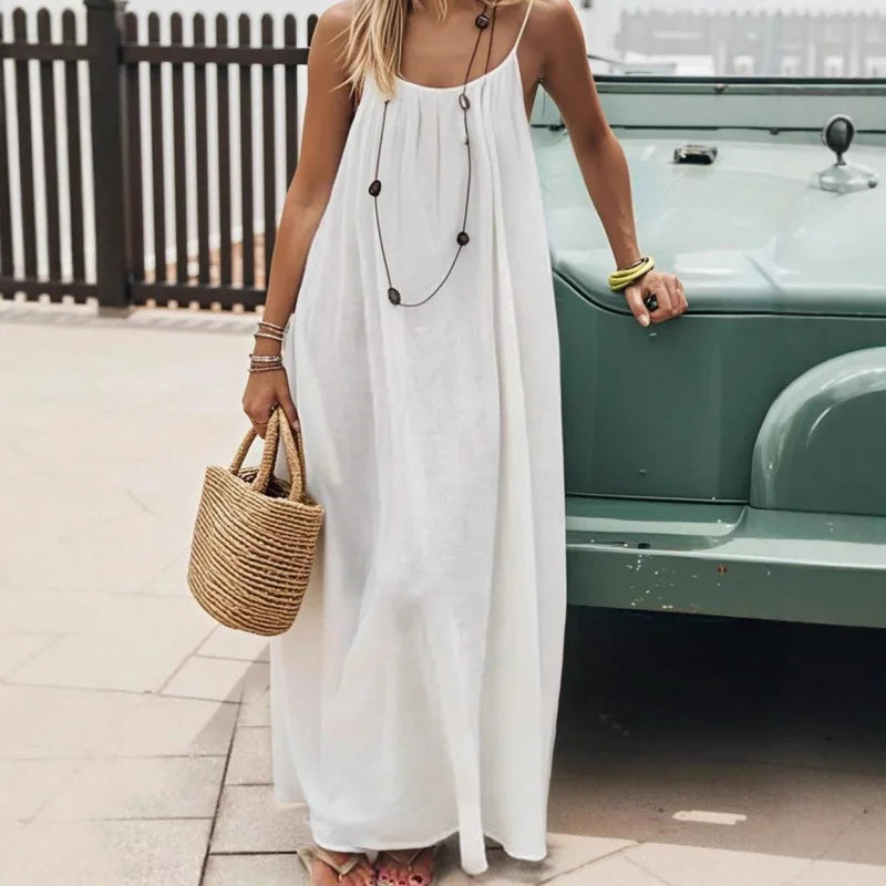 Strapless Boho Maxi Dress