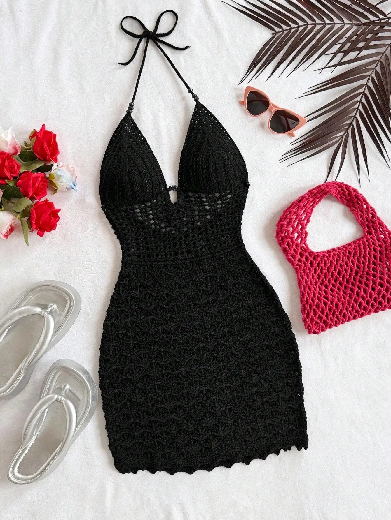 Ombre Knit Cut-Out Midi Dress