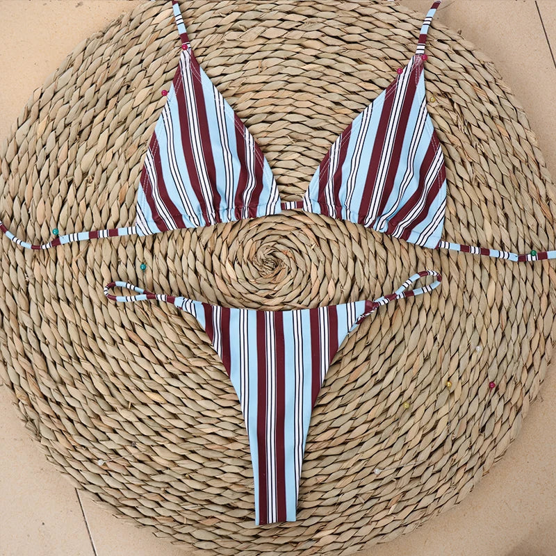 Stripe Micro Brazilian Bikini