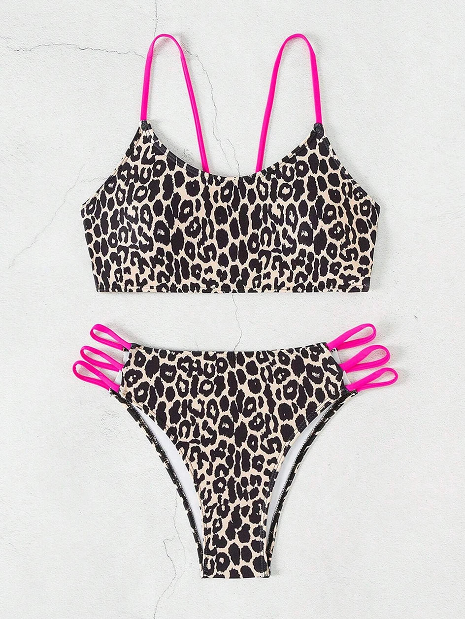 Leopard High-Waist Micro Bikini