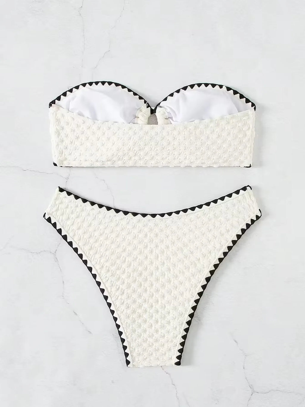 White Strapless Bikini Set