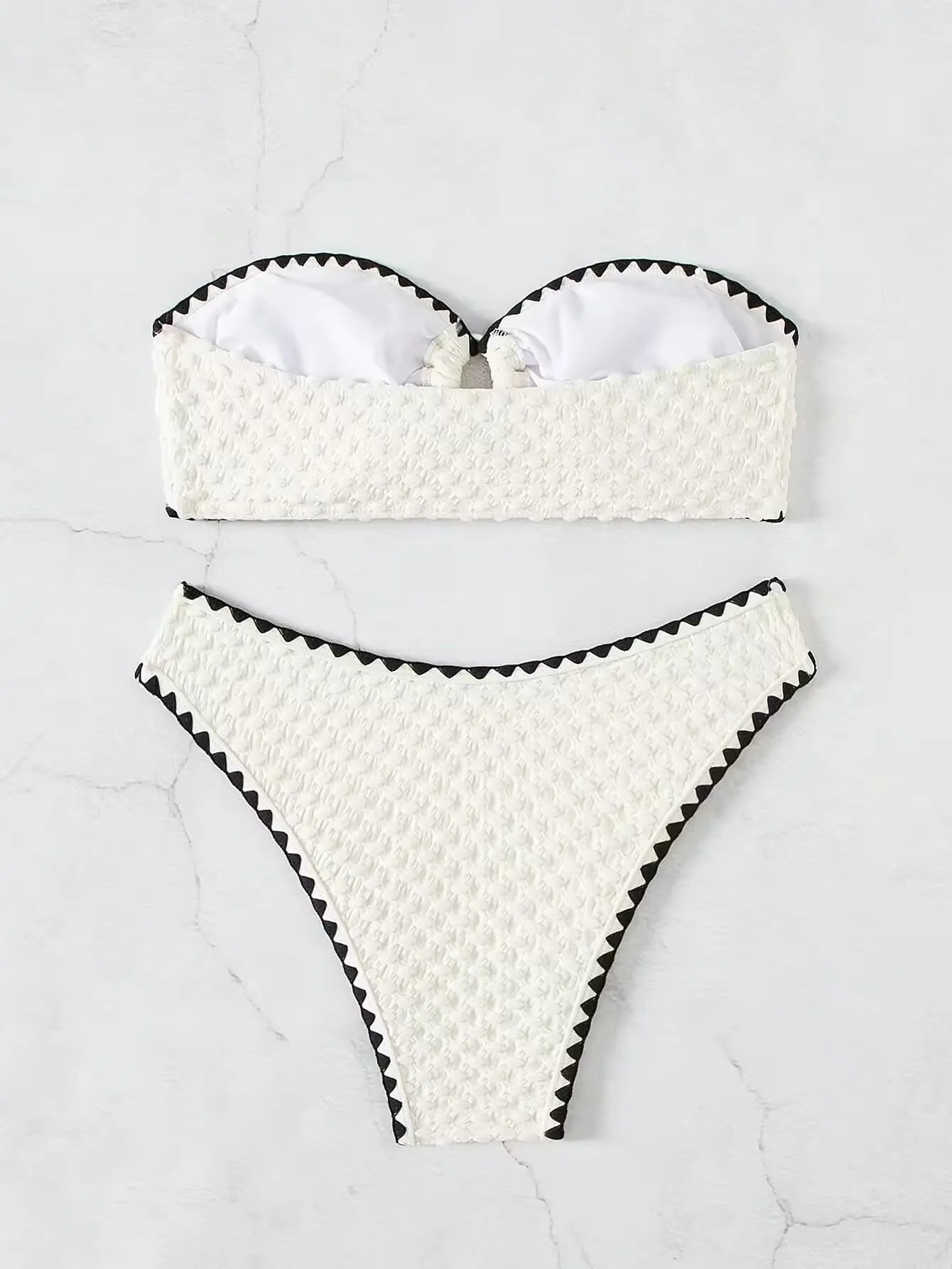 White Strapless Bikini Set