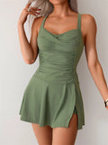 Ruched Tankini Swim Set