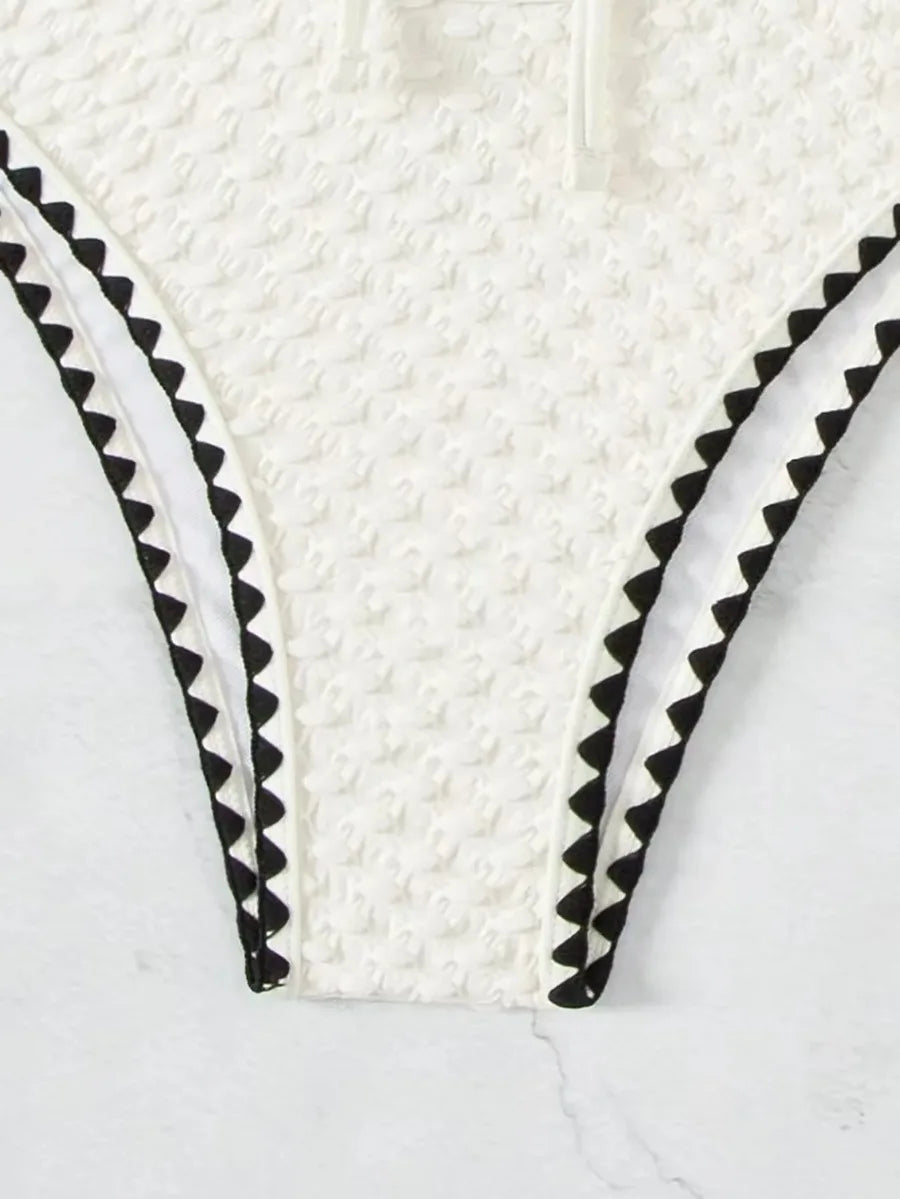 White Strapless Bikini Set