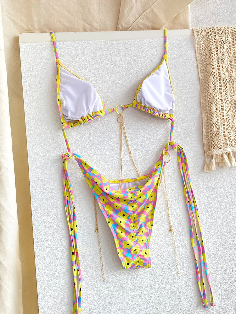 Chain Triangle Micro Bikini